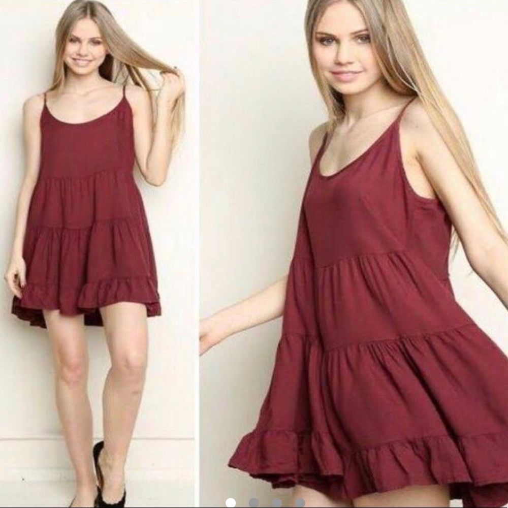 Brandy Melville burgundy dress.